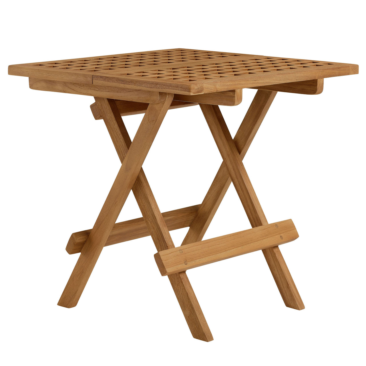 Alvierra 3-Piece Alfresco Teak and Rope Armchairs with Folding Side Table, Natural Wood & Black