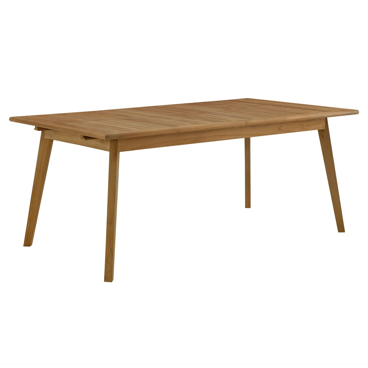 Alvierra Alfresco Teak Extendable Dining Table, Natural Wood