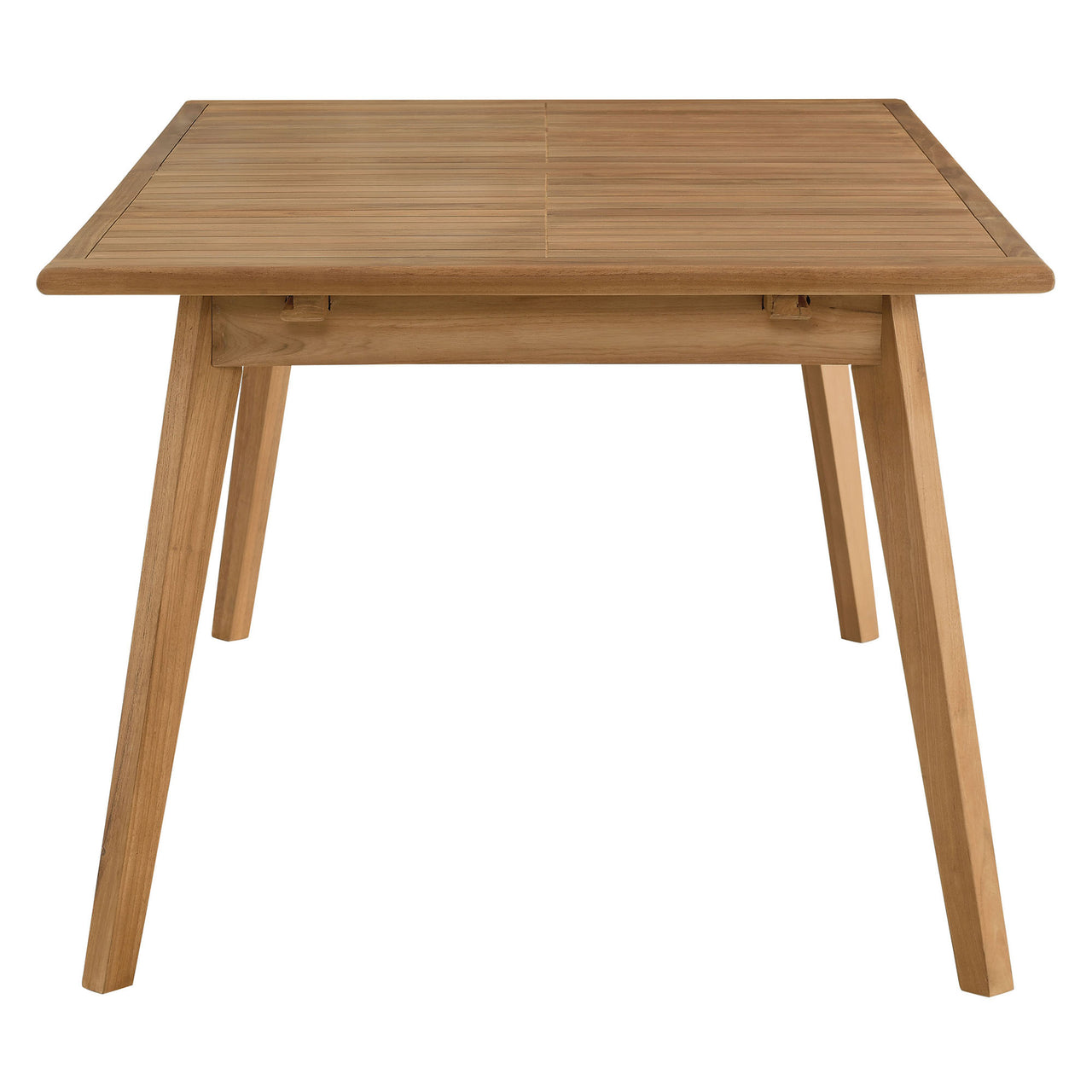 Alvierra Alfresco Teak Extendable Dining Table, Natural Wood