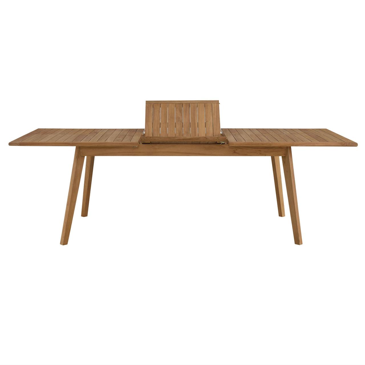 Alvierra Alfresco Teak Extendable Dining Table, Natural Wood
