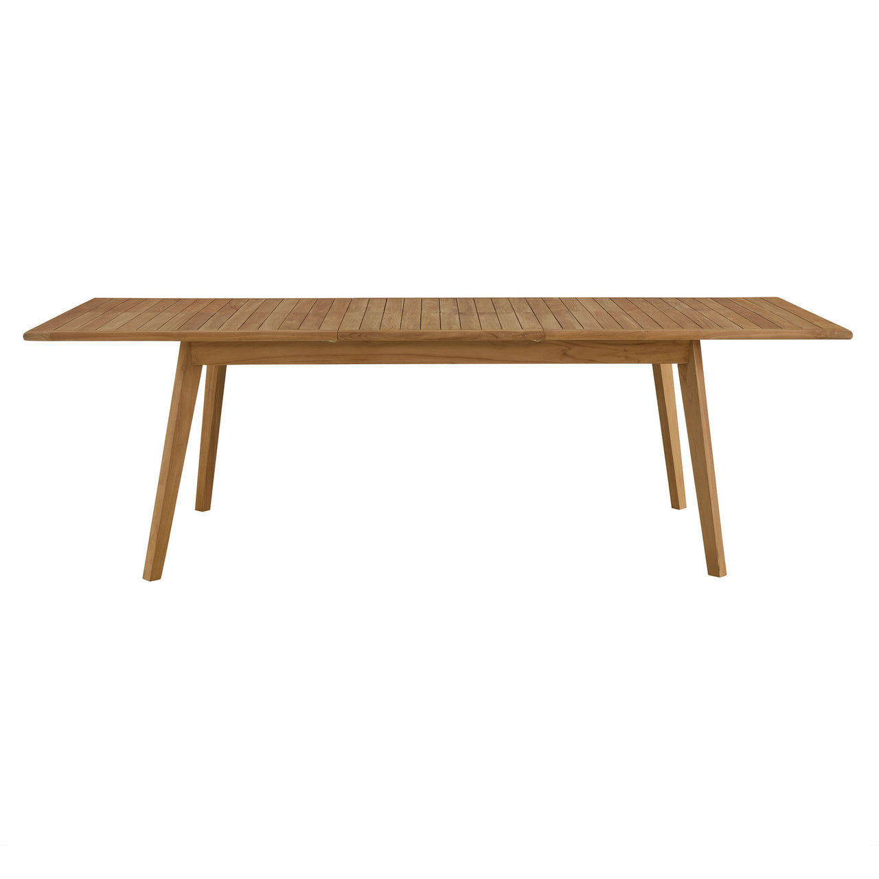 Alvierra Alfresco Teak Extendable Dining Table, Natural Wood