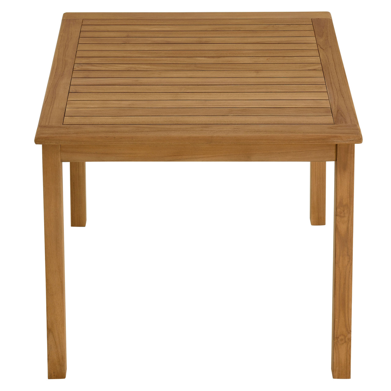 Alvierra 5-Piece Alfresco Teak Dining Set with Folding Chairs, Natural Wood
