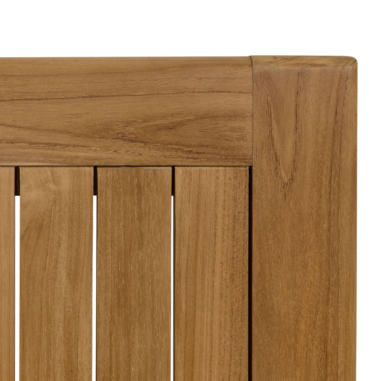 Alvierra Square Alfresco Teak Dining Table, Small, Natural Wood