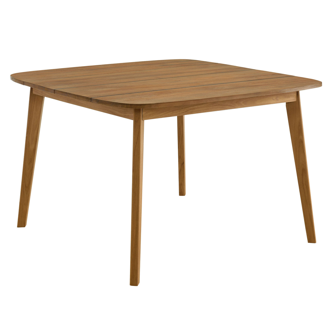 Alvierra 5-Piece Alfresco Teak and Rope Dining Set with Armless Chairs, Natural Wood