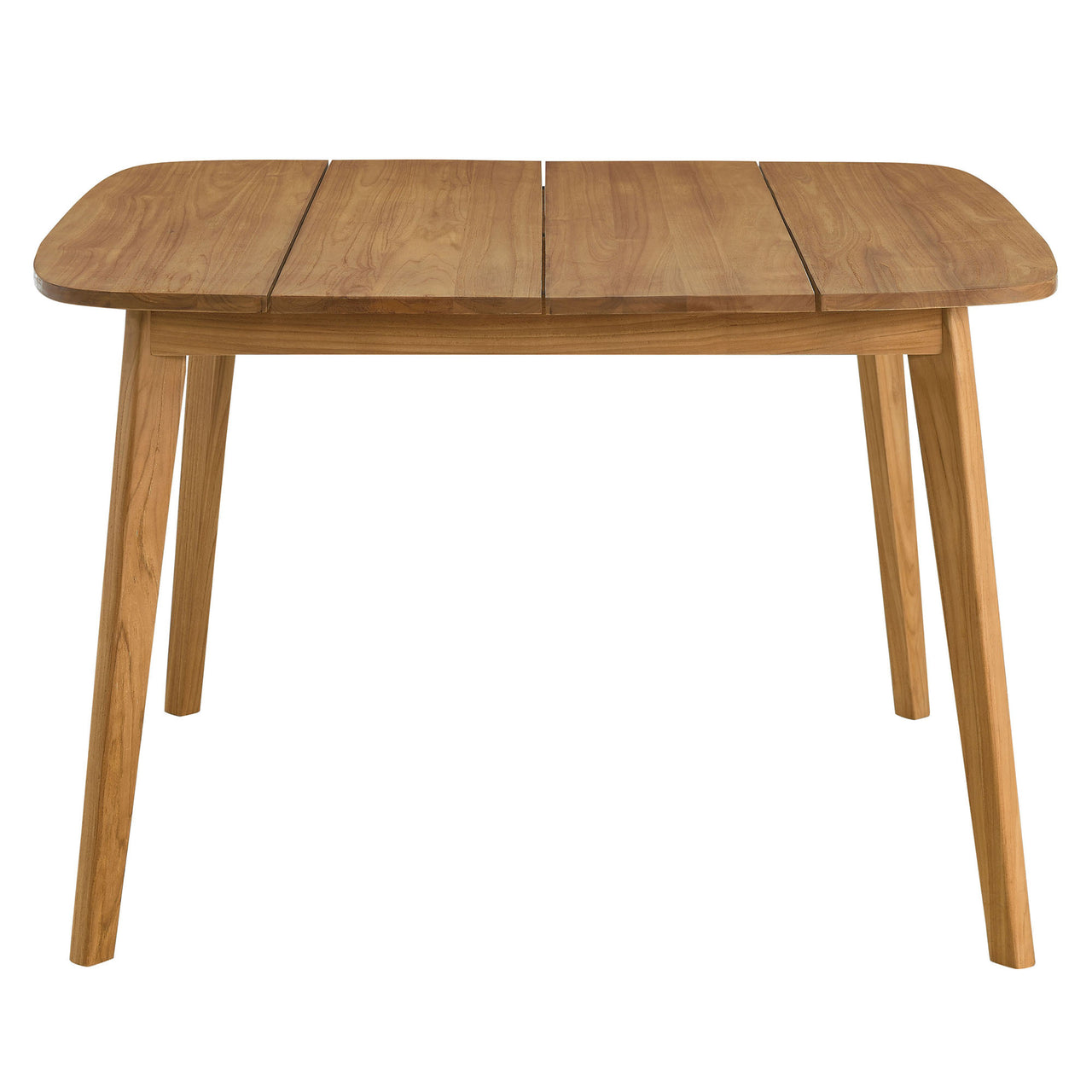 Alvierra Square Alfresco Teak Dining Table, Large, Natural Wood