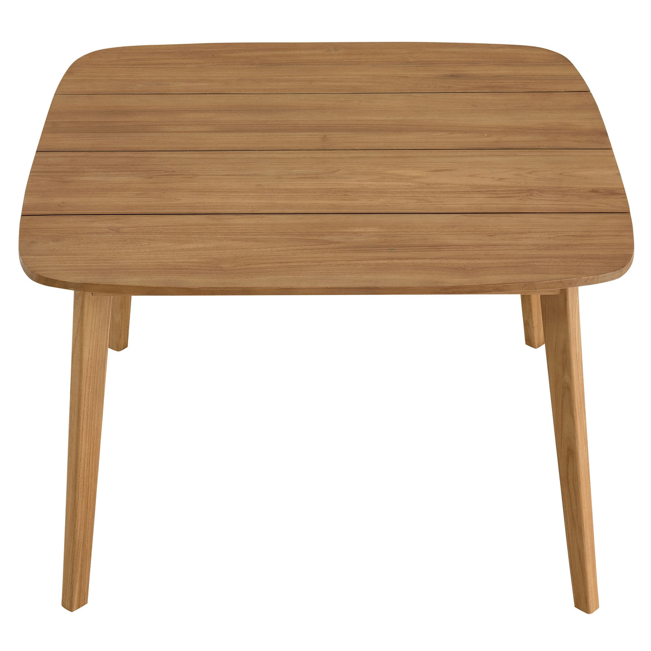 Alvierra Square Alfresco Teak Dining Table, Large, Natural Wood