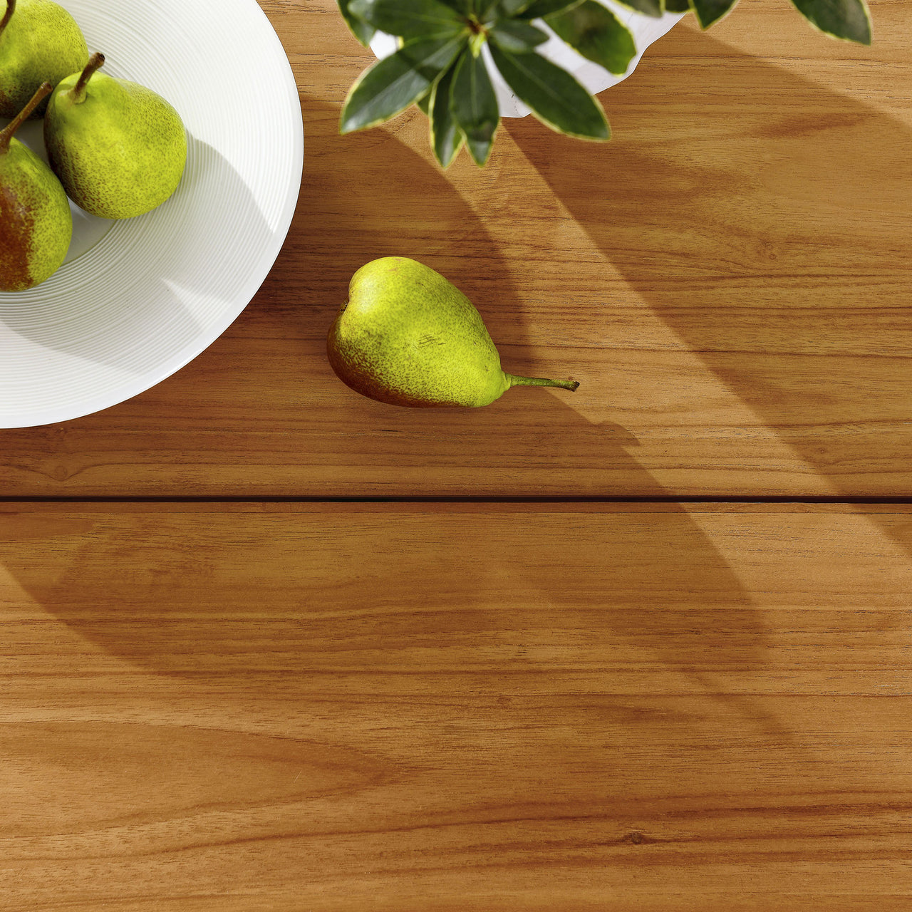 Alvierra Square Alfresco Teak Dining Table, Large, Natural Wood