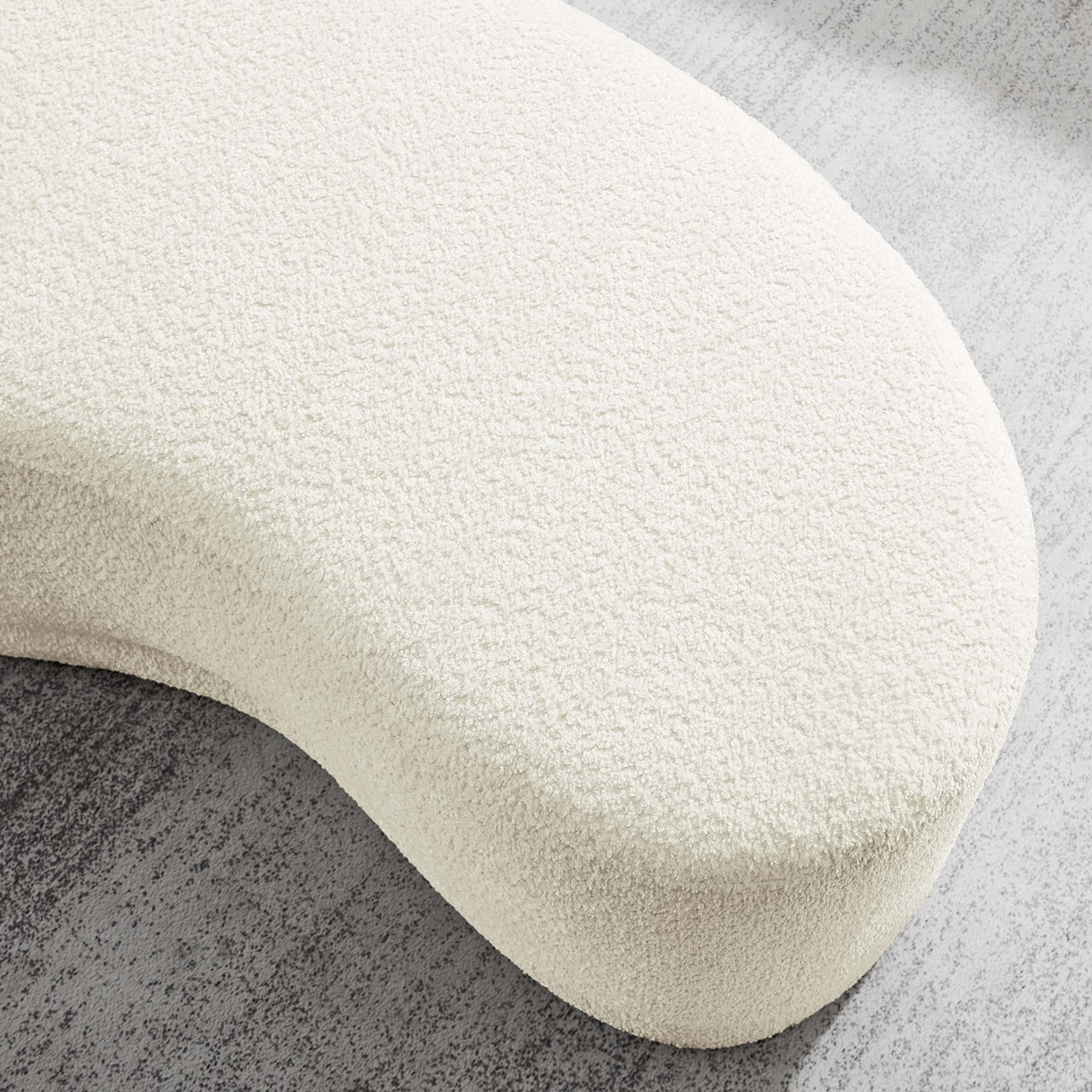 Nebular Ottoman Bench, Cream