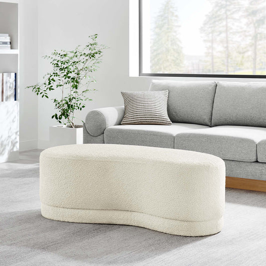 Nebular Ottoman Bench, Cream