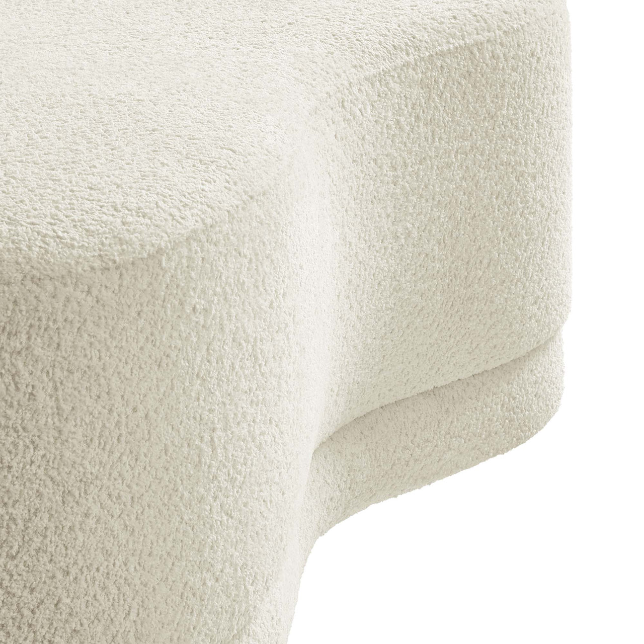 Nebular Ottoman Bench, Cream