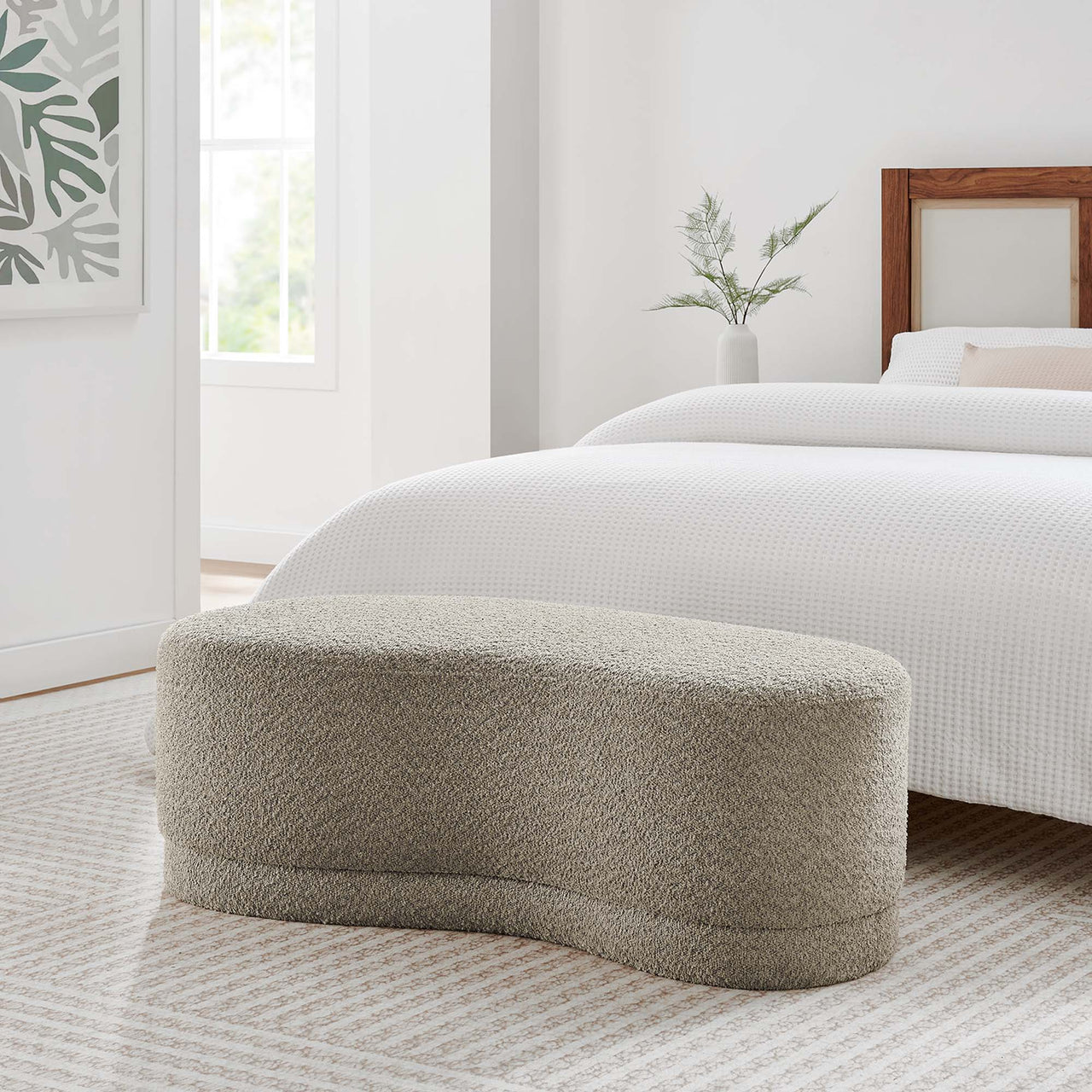 Nebular Ottoman Bench, Oat