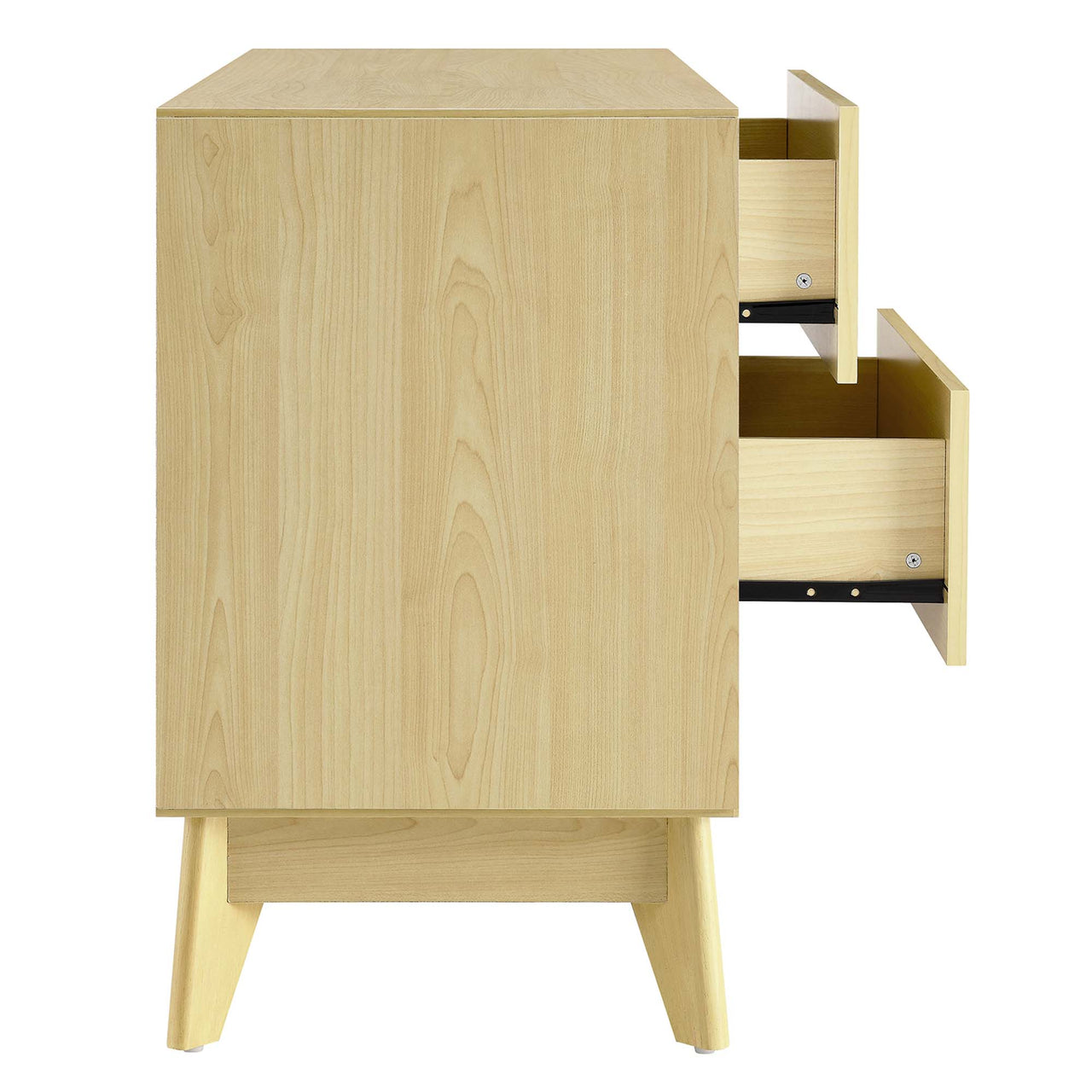 Venyra Cabinet, Natural Wood & White