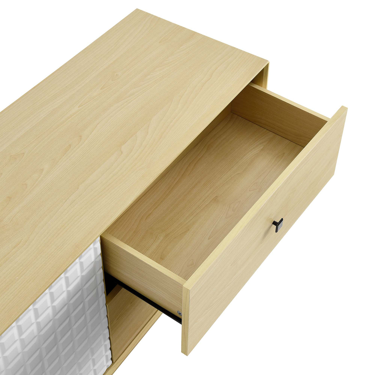 Venyra Cabinet, Natural Wood & White