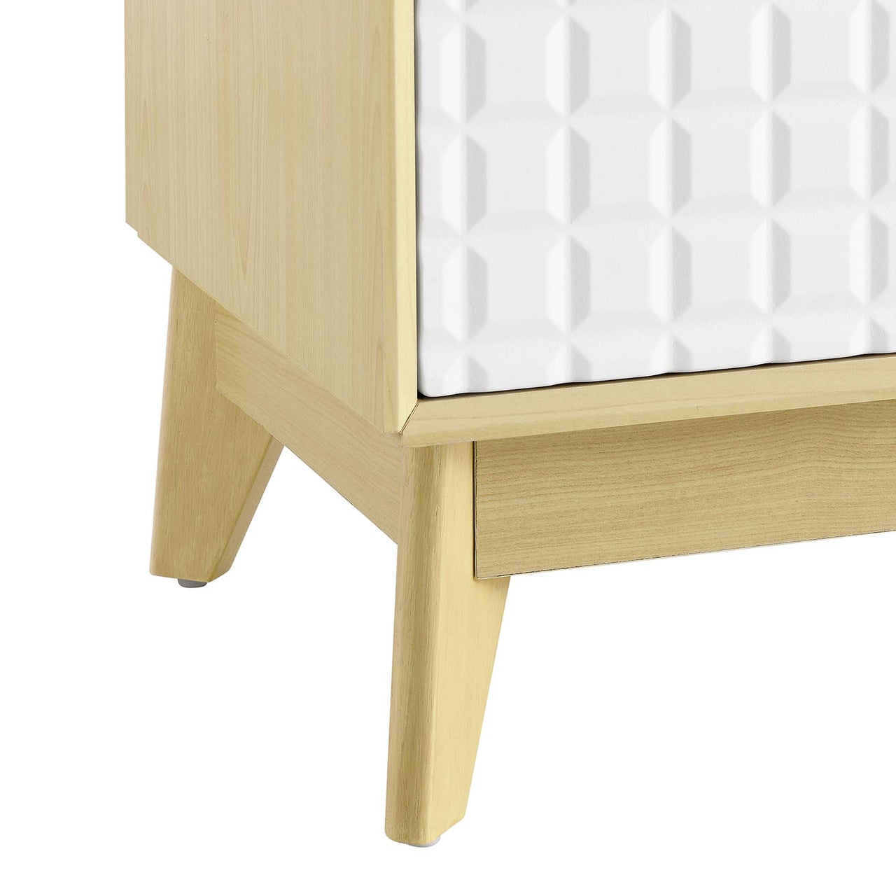 Venyra Cabinet, Natural Wood & White