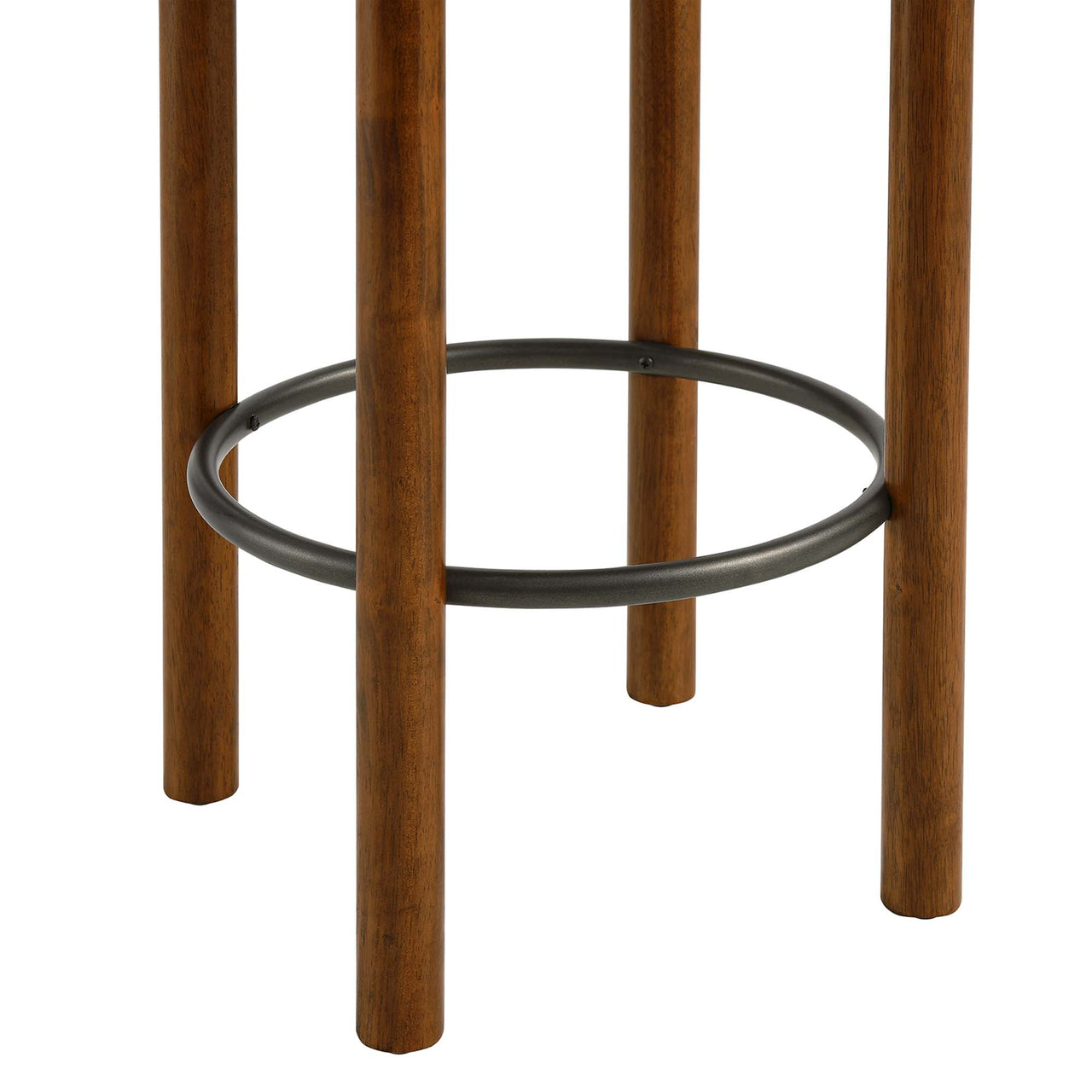 Myla Upholstered Counter Stools Set of 2, Walnut & Charcoal