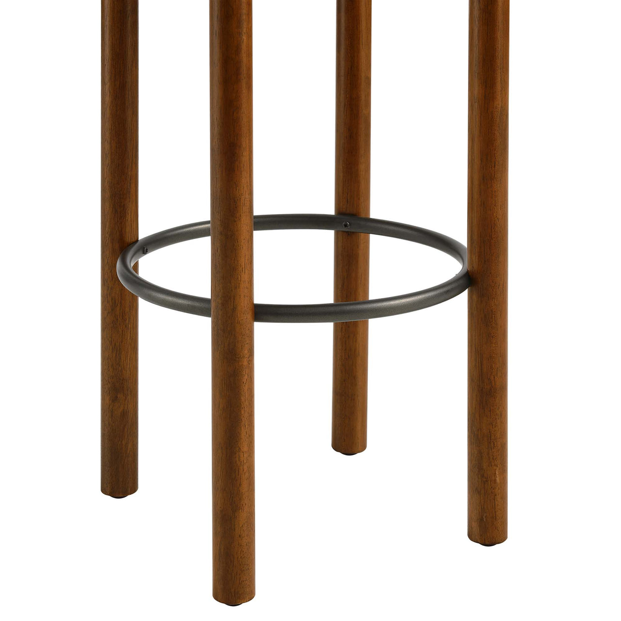 Fable Boucle Fabric Bar Stools Set of 2, Walnut & Charcoal