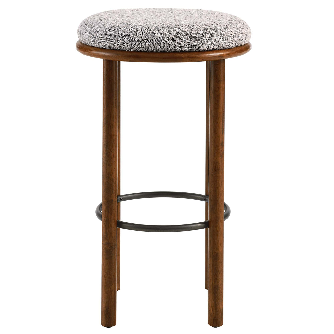Myla Upholstered Bar Stools Set of 2, Walnut & Taupe