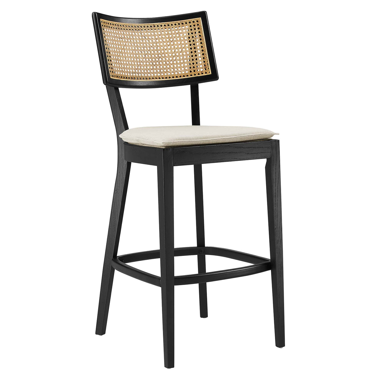 Carriselle Bar Stools Set of 2, Black & Beige