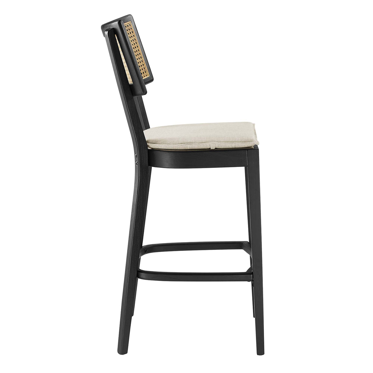 Carriselle Bar Stools Set of 2, Black & Beige