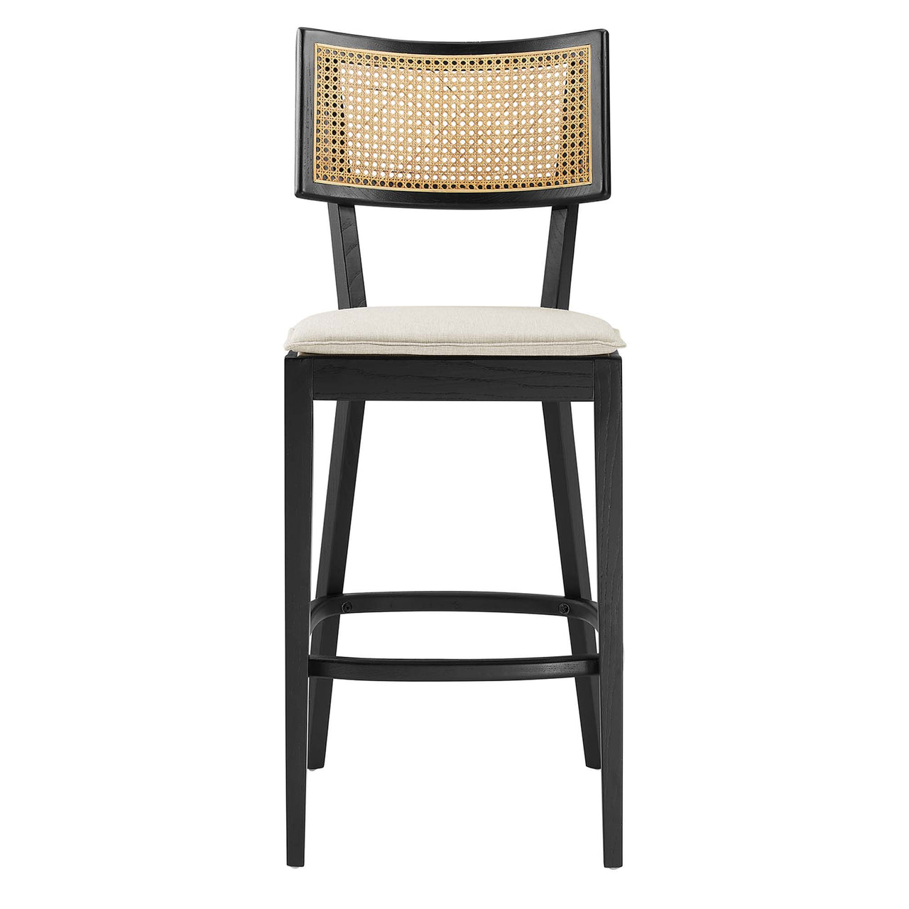 Carriselle Bar Stools Set of 2, Black & Beige