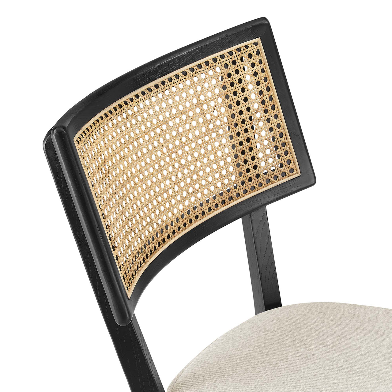Carriselle Bar Stools Set of 2, Black & Beige