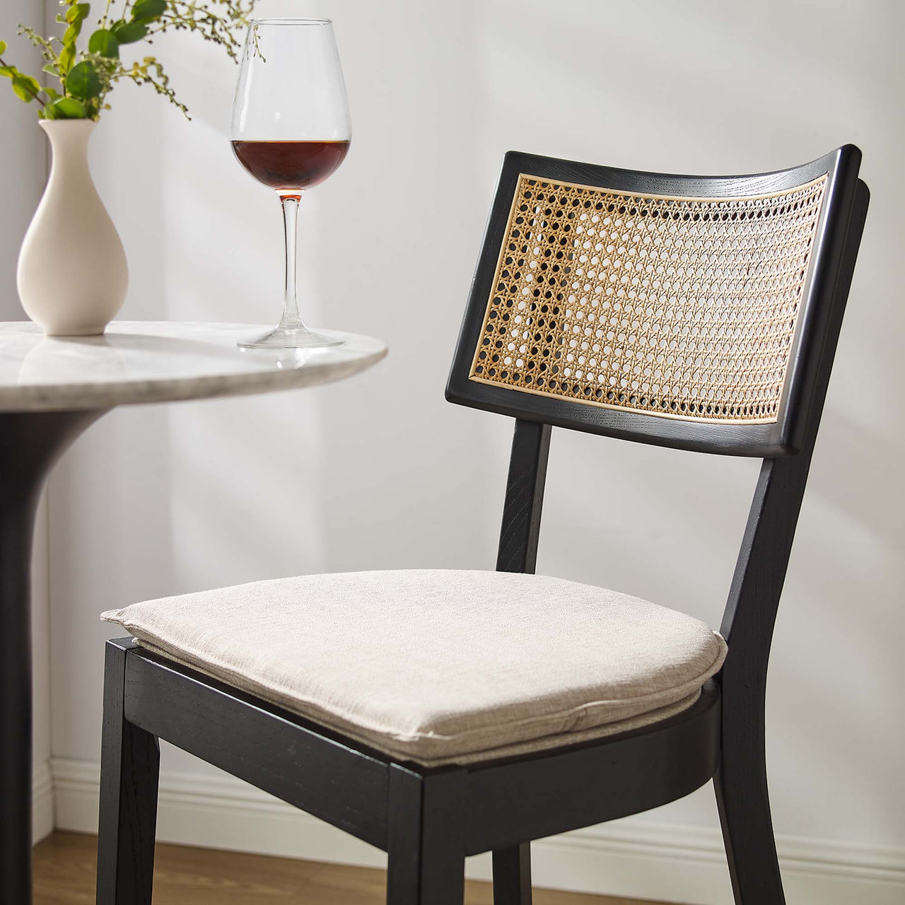 Carriselle Bar Stools Set of 2, Black & Beige