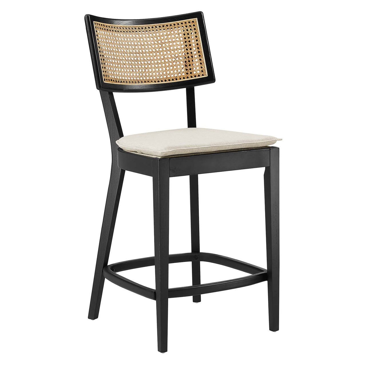 Carriselle Counter Stools Set of 2, Black & Beige