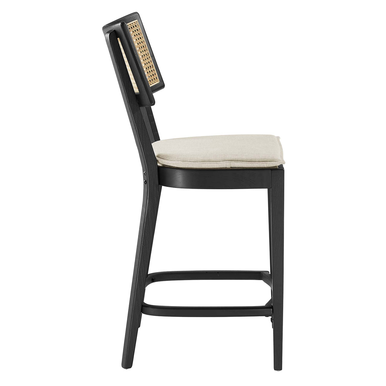 Carriselle Counter Stools Set of 2, Black & Beige