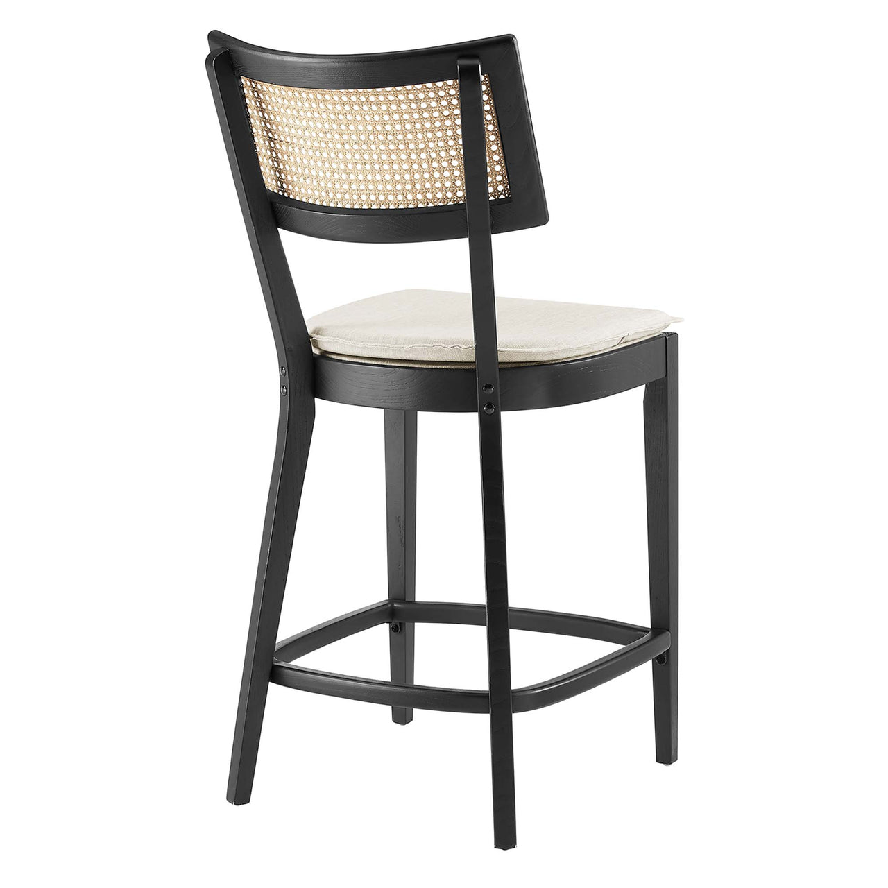 Carriselle Counter Stools Set of 2, Black & Beige