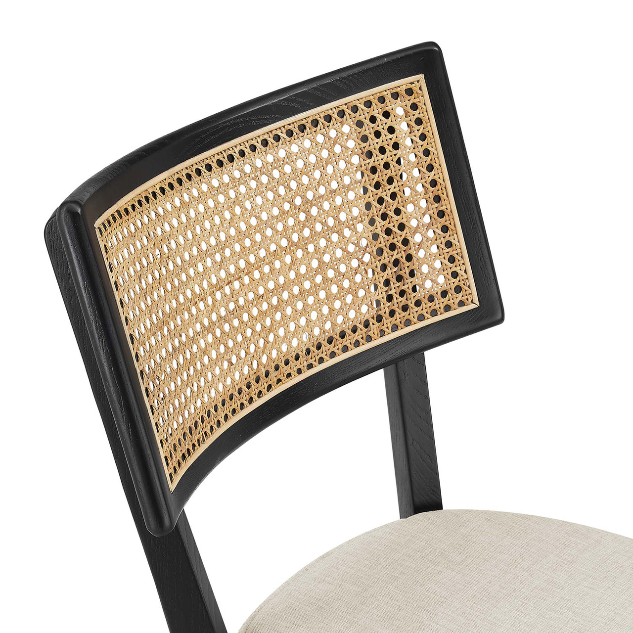 Carriselle Counter Stools Set of 2, Black & Beige