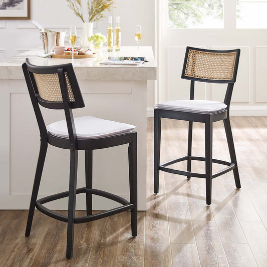 Carriselle Counter Stools Set of 2, Black & White