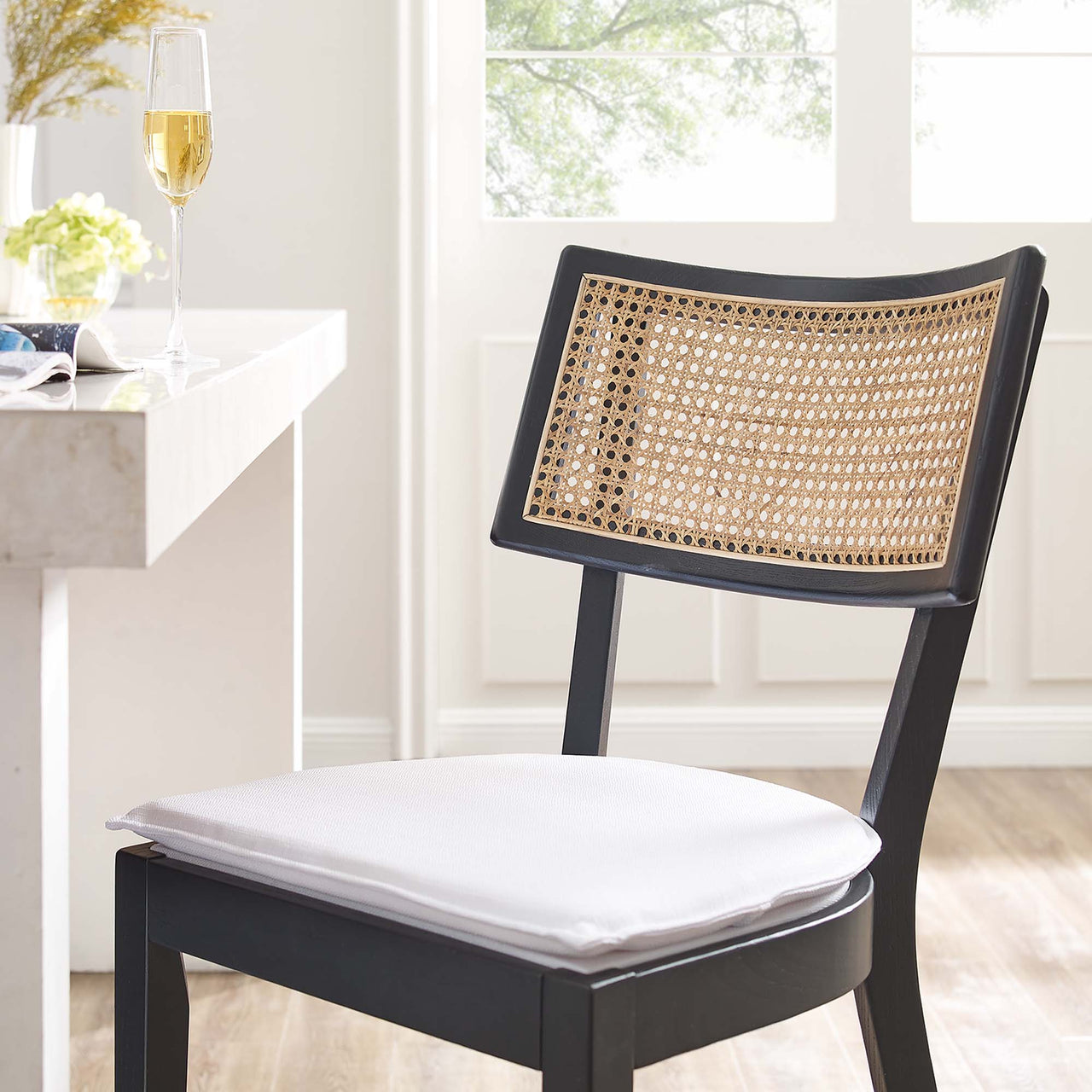 Carriselle Counter Stools Set of 2, Black & White