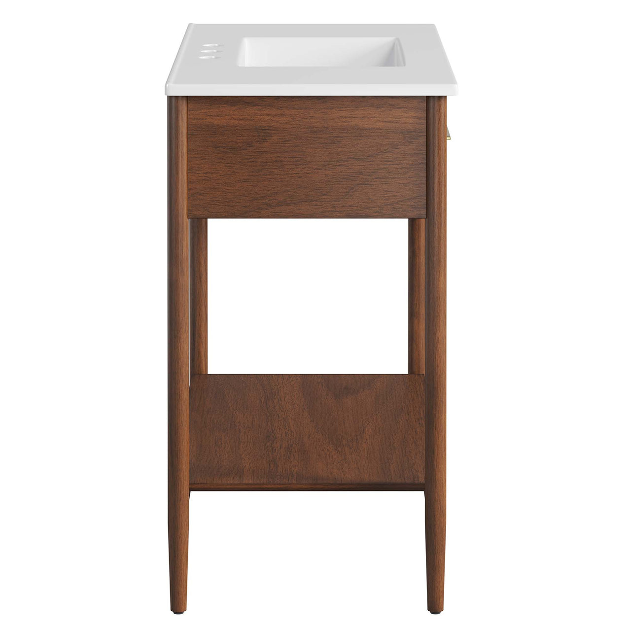 Zephyrine Vanity Unit, Large, Walnut & White