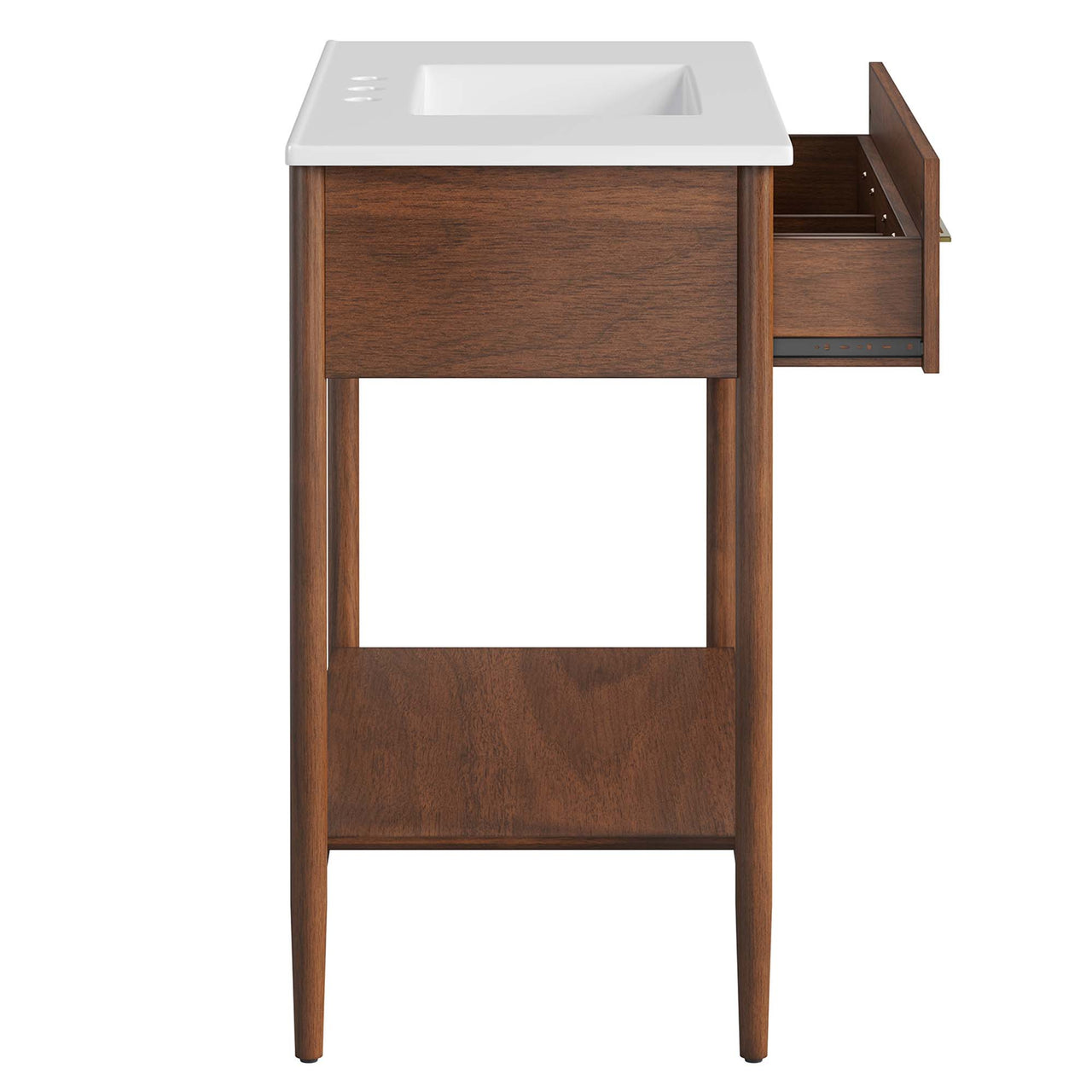 Zephyrine Vanity Unit, Large, Walnut & White