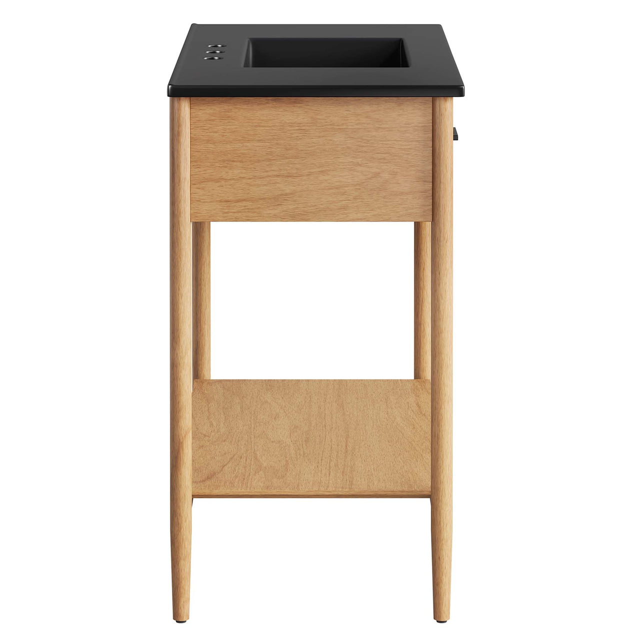 Zephyrine Vanity Unit, Large, Natural Wood & Black