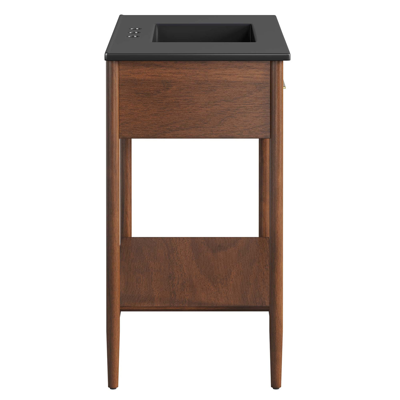Zephyrine Vanity Unit, Large, Walnut & Black