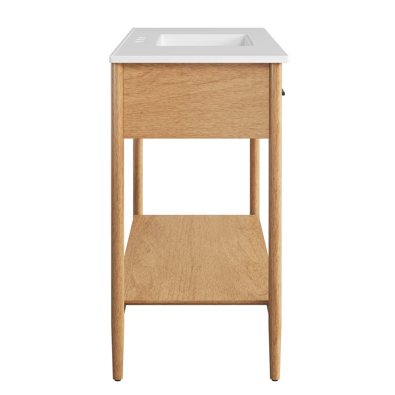 Zephyrine Single Sink Vanity Unit, Extra Large, Natural Wood & White