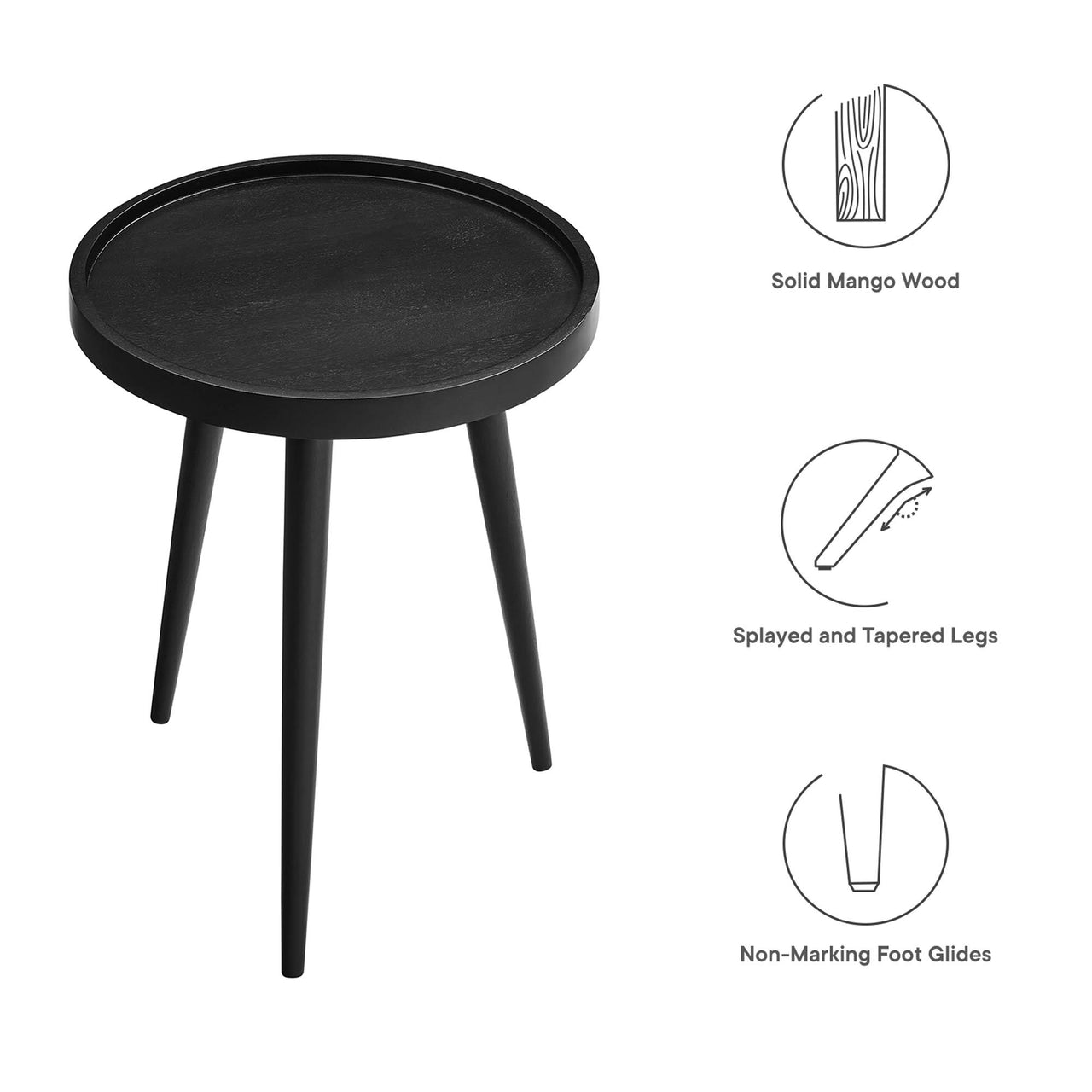 Chirio Side Table, Black