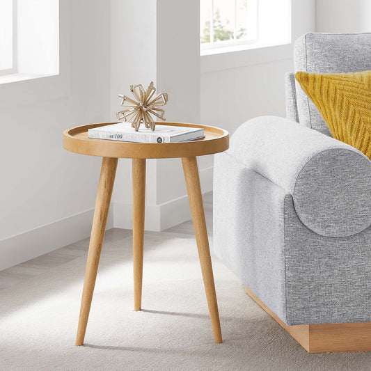 Chirio Side Table, Natural Wood