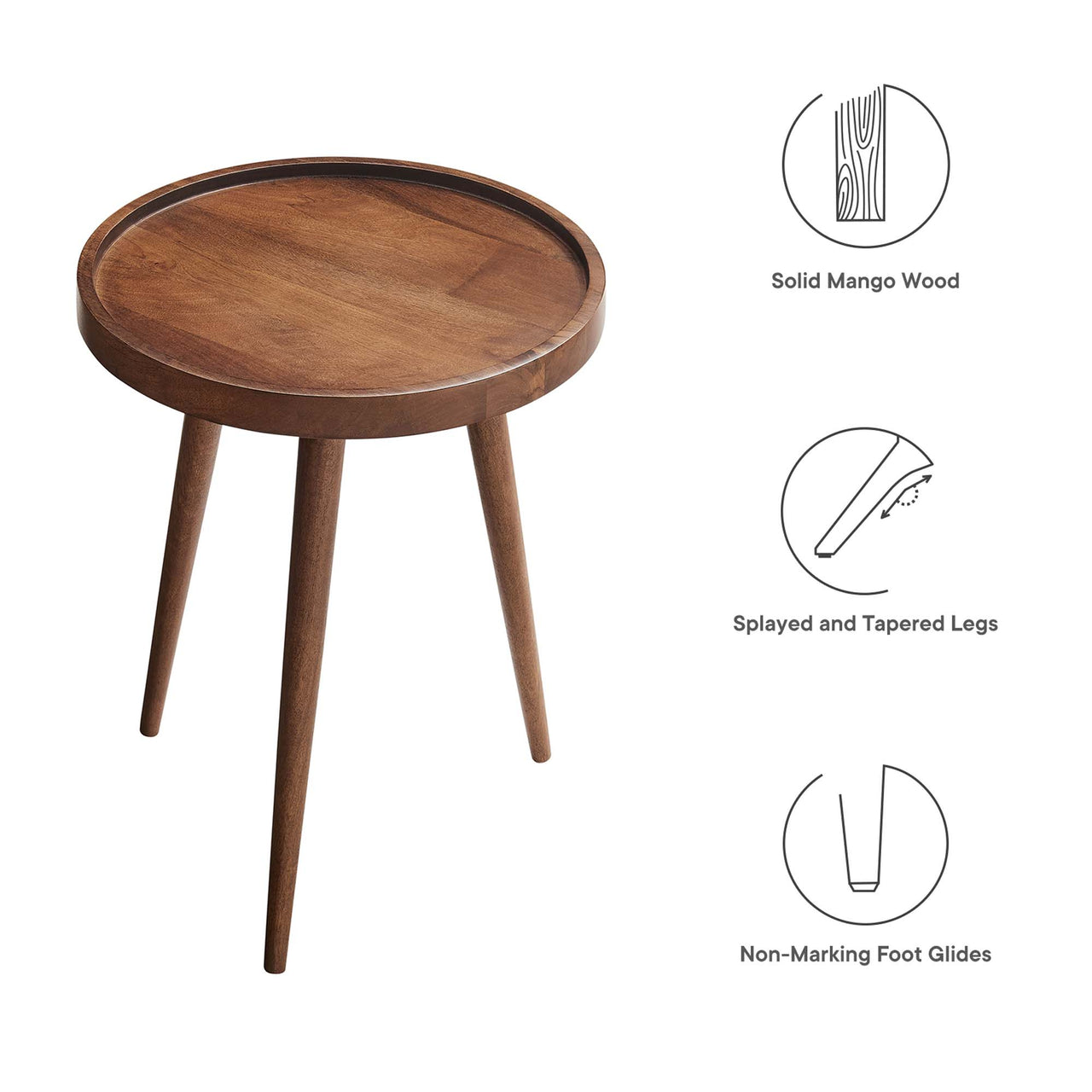 Chirio Side Table, Walnut