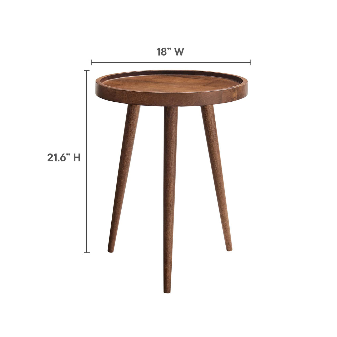 Chirio Side Table, Walnut