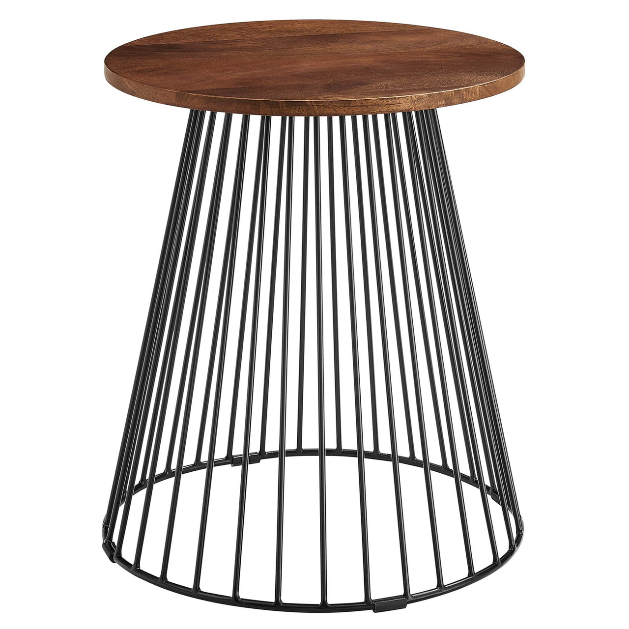 Marisyn Round Side Table, Walnut