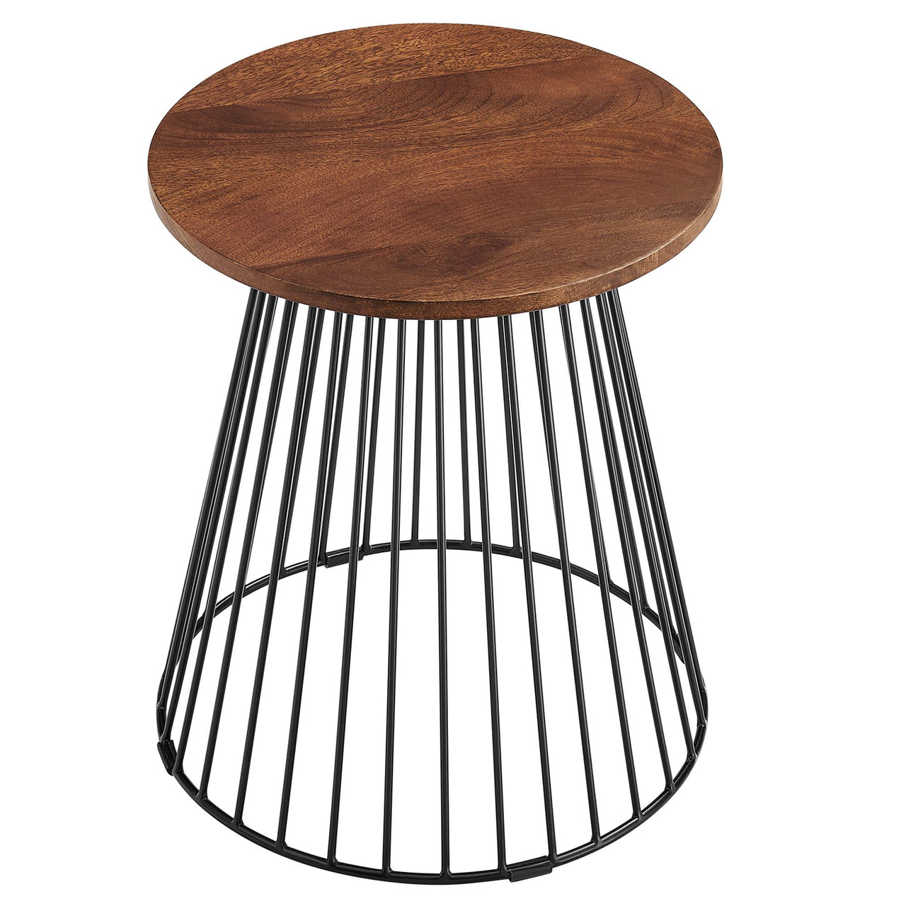 Marisyn Round Side Table, Walnut