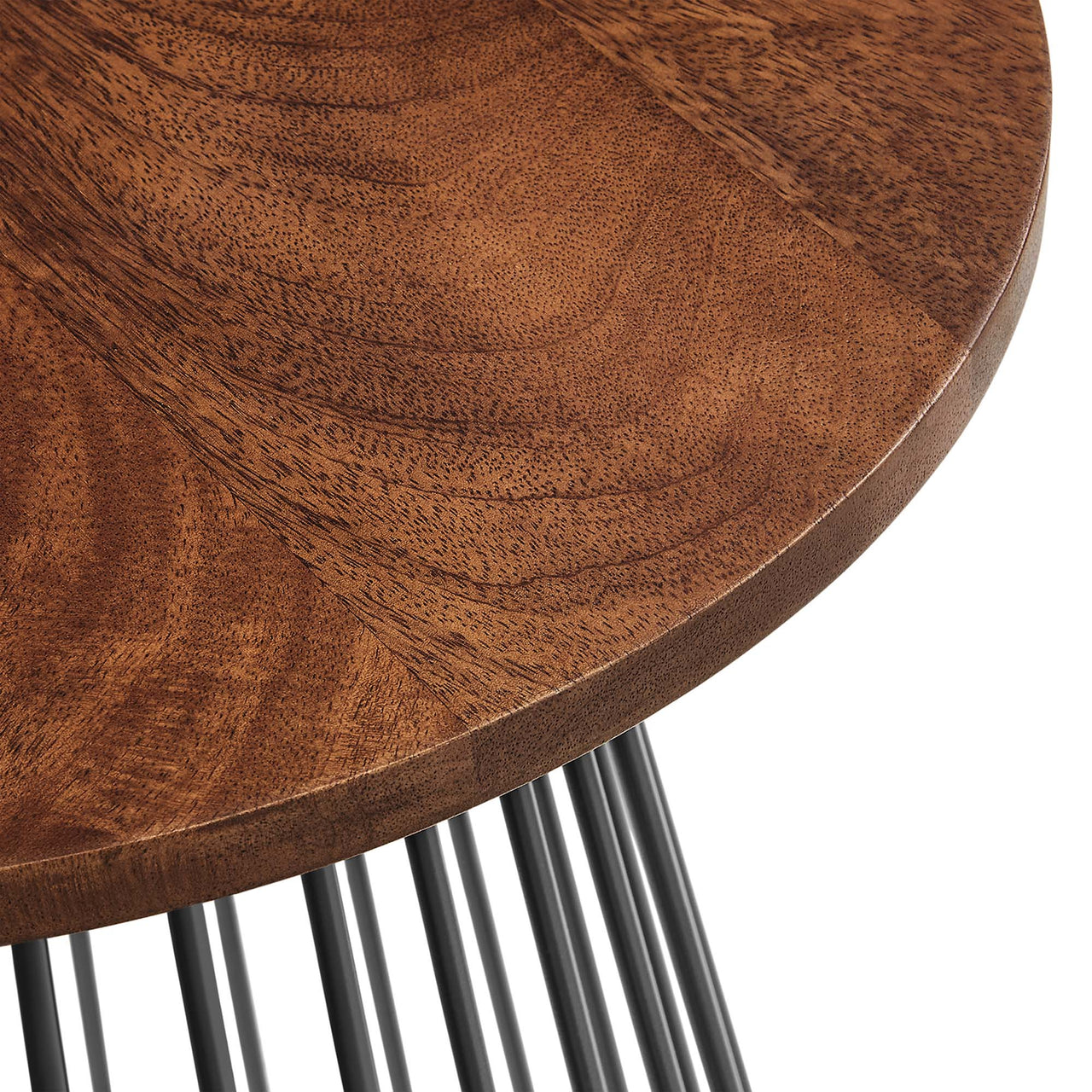 Marisyn Round Side Table, Walnut