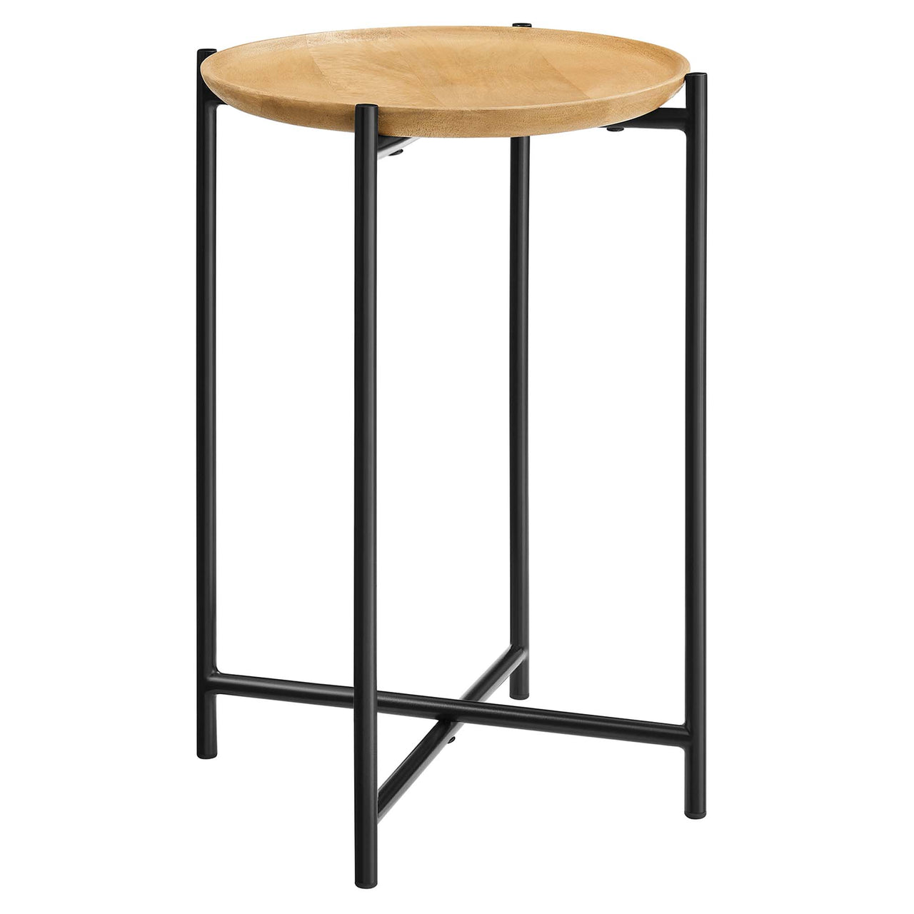 Melora Round Side Table, Oak