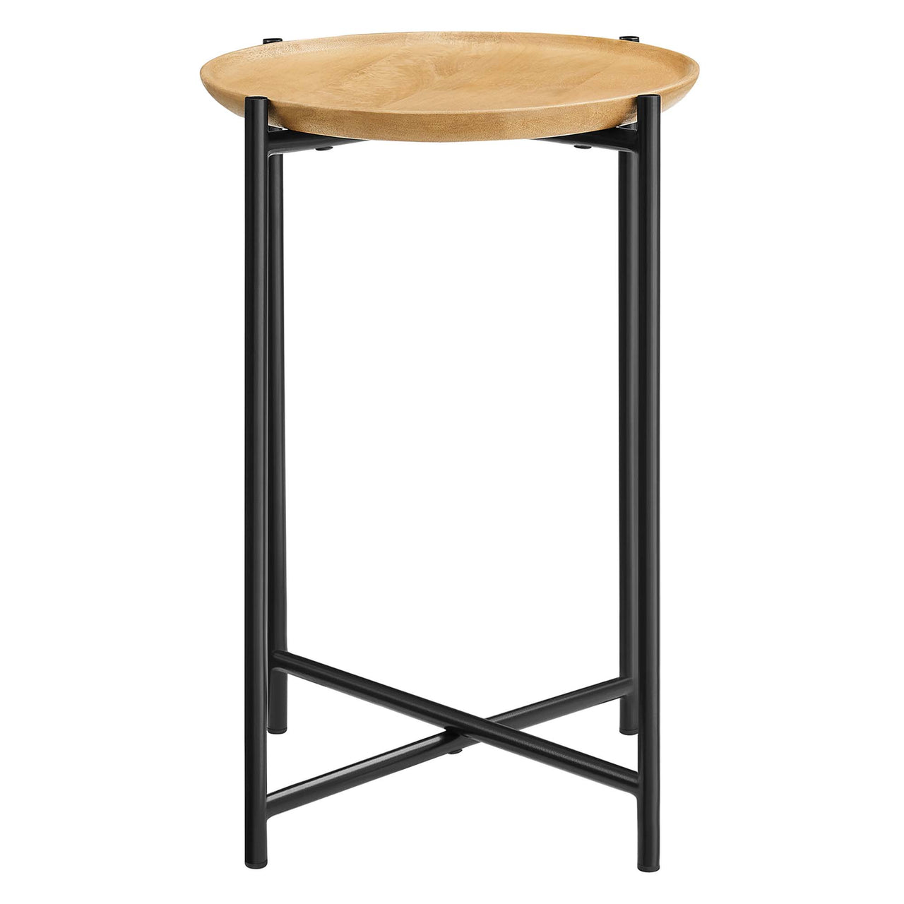 Melora Round Side Table, Oak