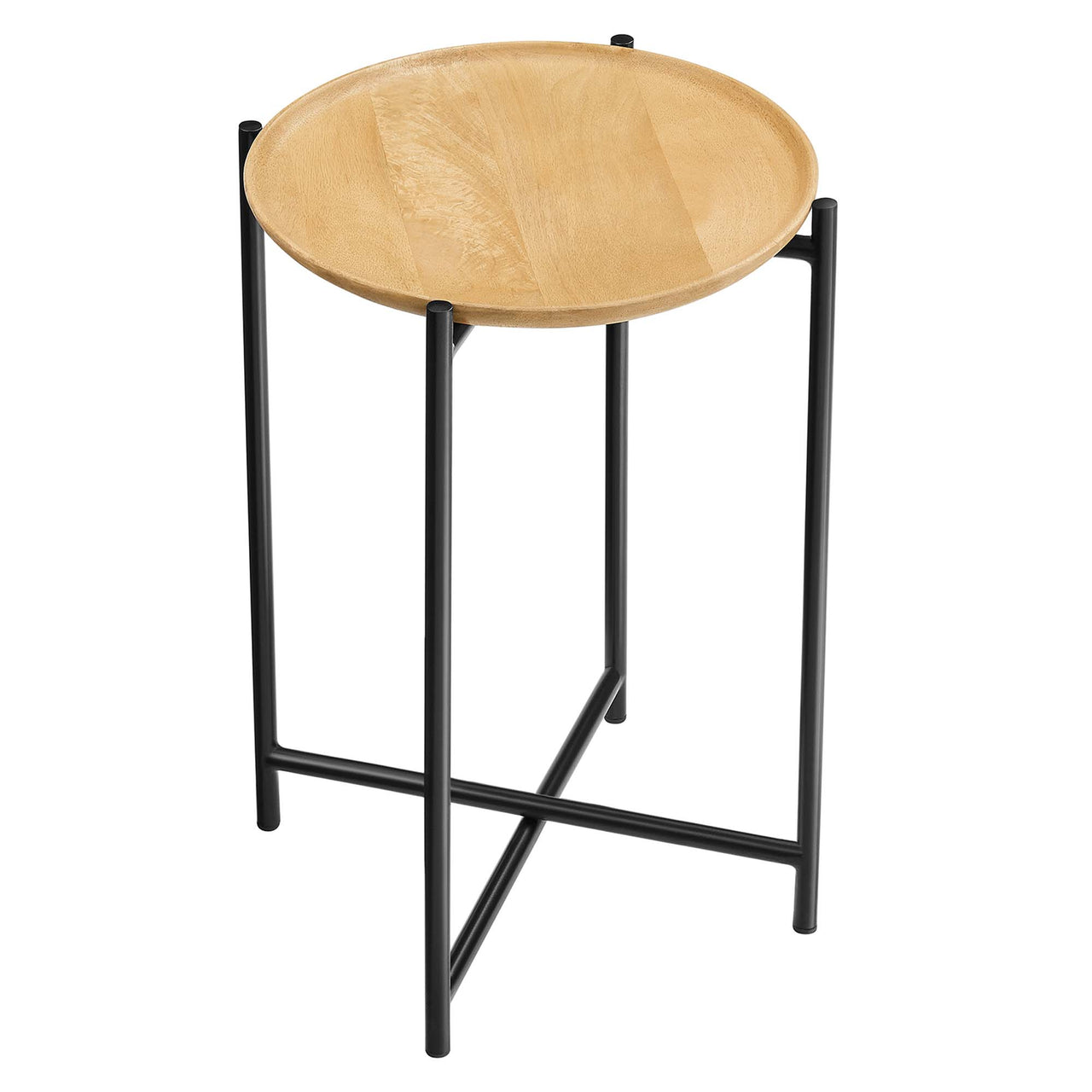 Melora Round Side Table, Oak