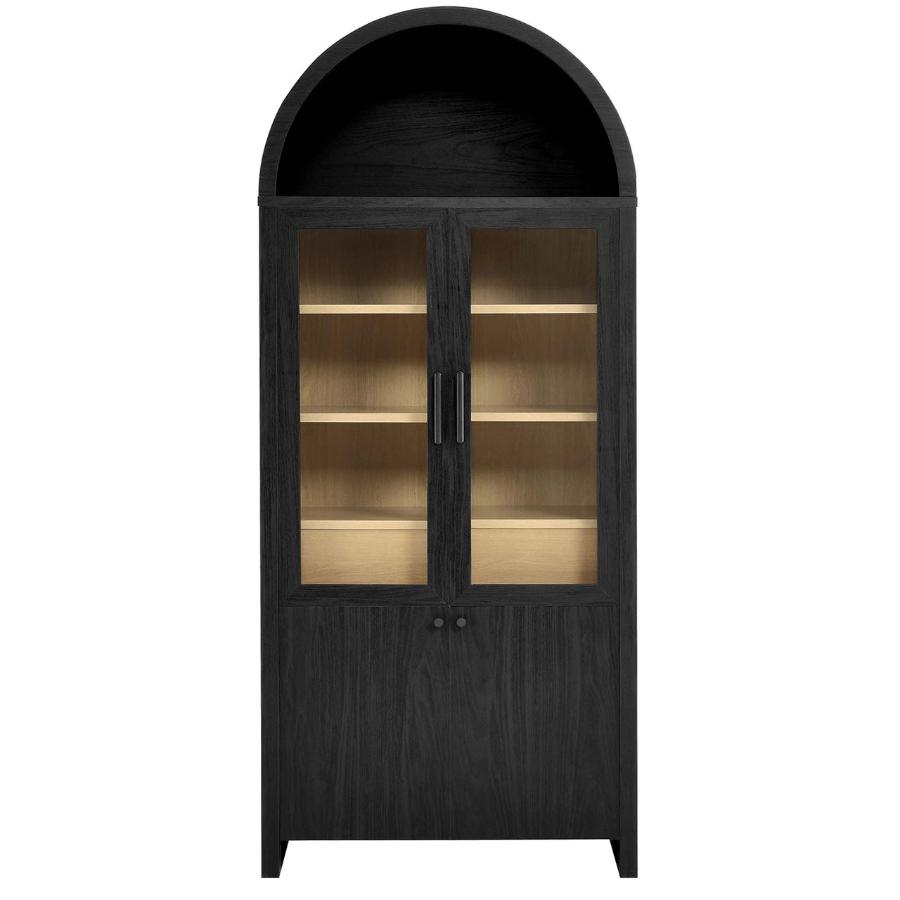 Eloweth Display Cabinet, Black & Oak