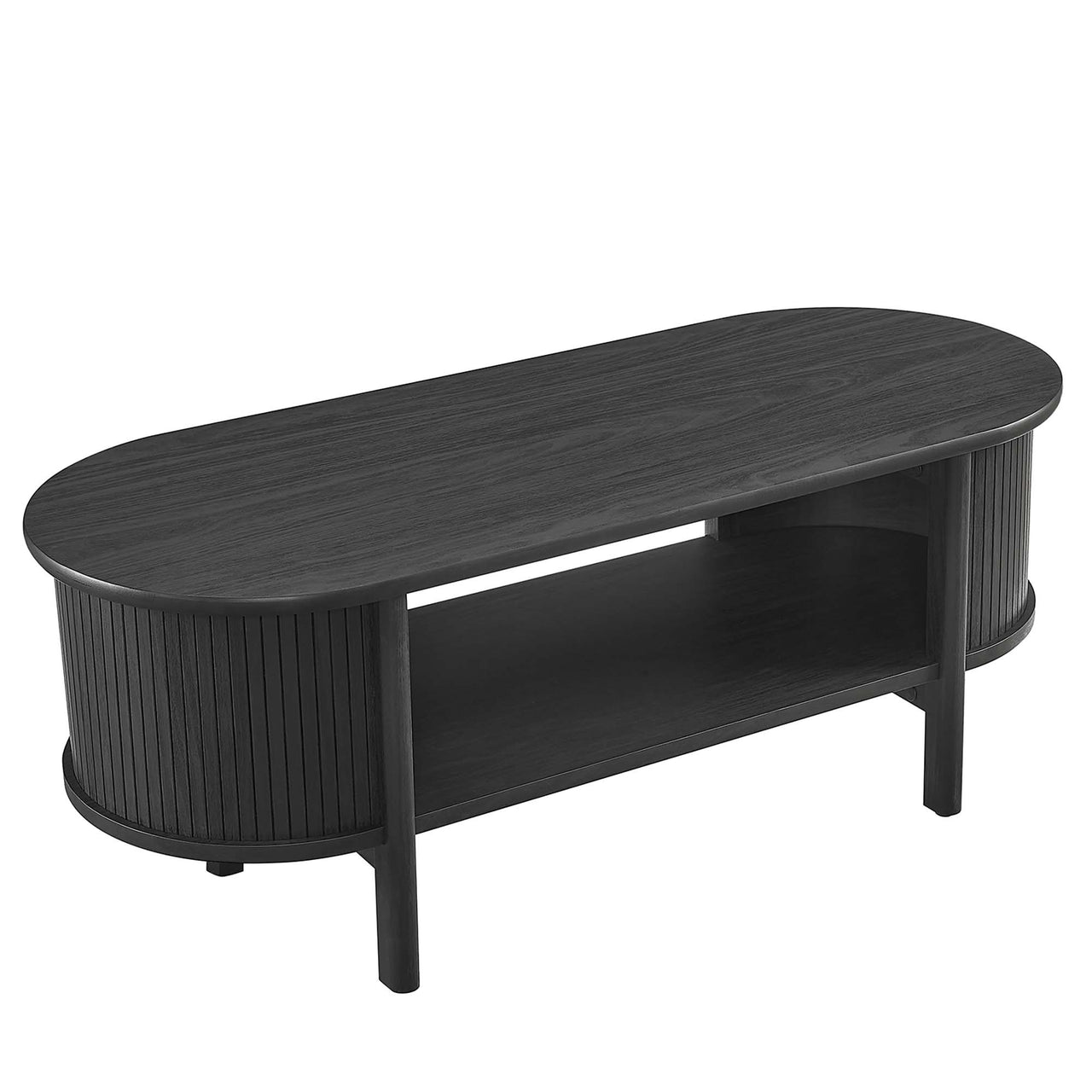 Callan Fluted Coffee Table, Black
