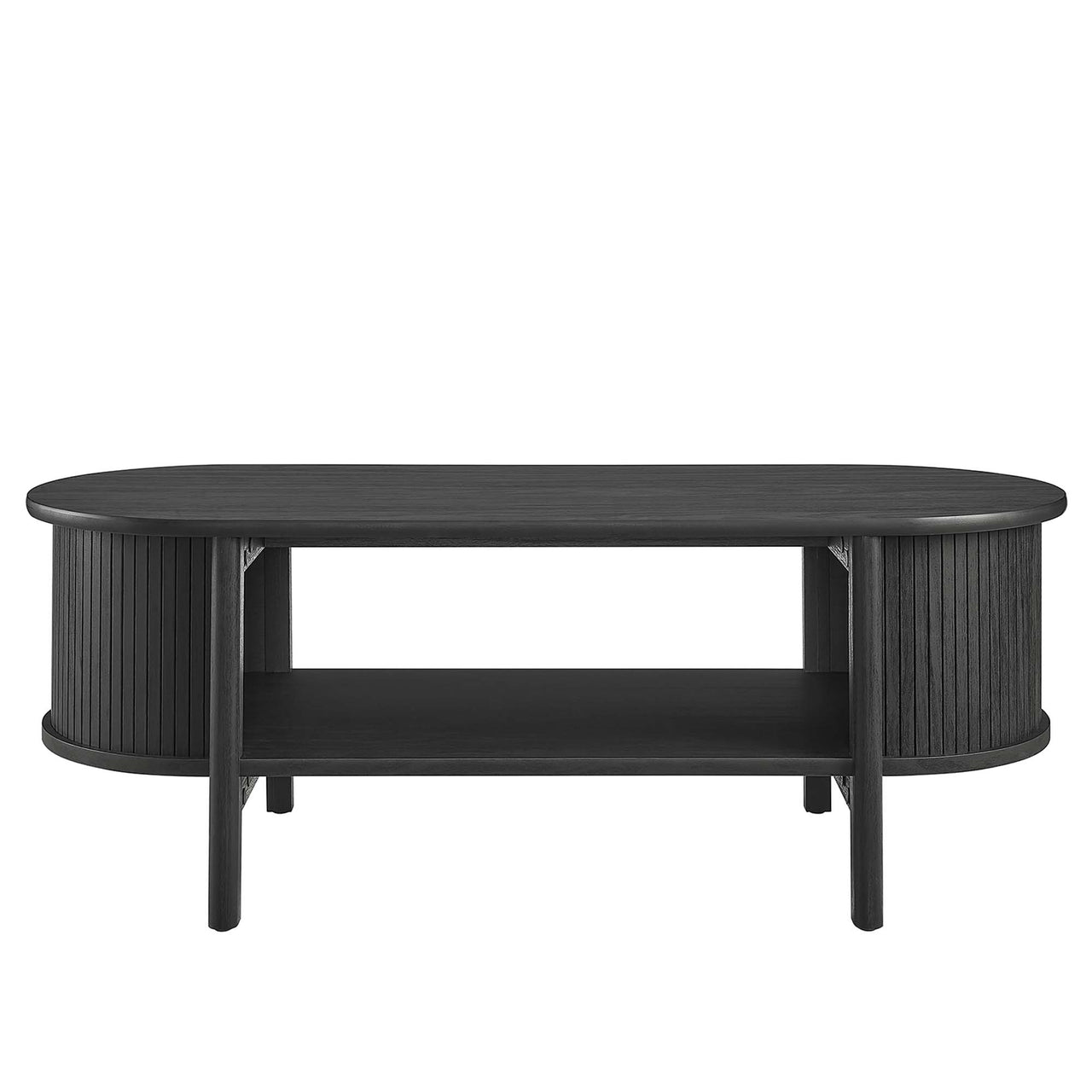 Callan Fluted Coffee Table, Black